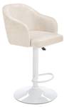 Tabouret de bar CARSTEN Lot de 2 Blanc - Textile - 51 x 113 x 52 cm