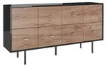 Kommode Skandica Maud Schwarz - Braun - Holzwerkstoff - 164 x 84 x 40 cm