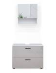 Mobilier de salle de bains Irma Blanc brillant - Blanc