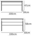 Table Basse Salon Opal Bas BRI-1033 Blanc - Bois manufacturé - Matière plastique - 100 x 47 x 50 cm