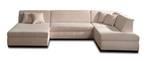 Wohnlandschaft MALCOM Beige - Textil - 335 x 77 x 197 cm