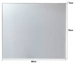 Miroir LineGD Blanc - En partie en bois massif - 80 x 70 x 2 cm