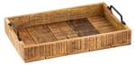 Holztablett 2er Serviertablett Braun - Massivholz - 46 x 8 x 31 cm