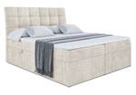 Boxspringbett BRUGO Ecru - Breite: 160 cm - H3