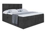 Boxspringbett GALMA Schwarz - Breite: 140 cm - H4