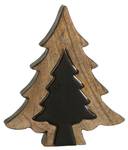 Weihnachtsbaum Chalet Chic Schwarz - Holz teilmassiv - 20 x 3 x 23 cm