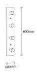 Wandleuchte Weiß - Metall - 2 x 60 x 10 cm