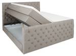 Boxspringbett HOLLYWOOD mit Bettkasten Grau - Breite: 180 cm