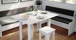 Banc Roman 137cm te Anthracite - Blanc - 136 x 80 x 41 cm