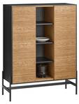 Sideboard HFSB04-SCH Schwarz - Holzwerkstoff - Metall - 92 x 119 x 40 cm