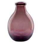 Dekovase Botellon mundgeblasene Vase Violett - Glas - Naturfaser - 18 x 26 x 18 cm
