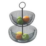 Obstschale Schwarz Etagere Obstkorb 2 Schwarz - Metall - 30 x 15 x 30 cm