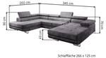 Ecksofa SOLAM U Schwarz - Armlehne davorstehend rechts - Ecke davorstehend links - Ottomane beidseitig montierbar