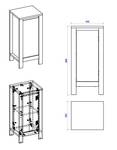 Armoires latérales CLASSIC SCAB40 1D Beige - Bois manufacturé - 40 x 86 x 35 cm