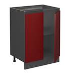 Meuble bas de cuisine R-Line 39715 Anthracite - Rouge