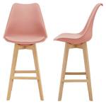 Lot de 2 Tabourets de Bar Lublin Rose foncé