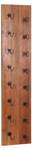 PANAMA Wand-Weinregal Schwarz - Braun - Metall - Massivholz - Holzart/Dekor - 33 x 148 x 16 cm