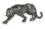 Harz-Skulptur Panther Anthrazit - 45 x 14 x 9 cm