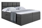 Boxspringbett GALMA Hochglanz Schwarz - Breite: 200 cm - H4