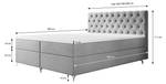 Boxspringbett MILO 200x200 cm Beige Breite: 200 cm