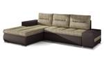 Ecksofa OVIATO Beige - Braun - Ecke davorstehend links