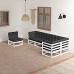 Garten-Lounge-Set (6-teilig) 3009789-2 Anthrazit - Weiß