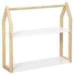 etagere blanc bois maison, blanc Blanc - Bois manufacturé - 15 x 51 x 56 cm