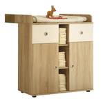 Wickelkommode Milu Braun - Holz teilmassiv - 90 x 89 x 39 cm