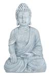 Buddha Figur sitzend 40 cm Grau