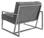 Loungesessel Chicago Grau - Silber - Silber