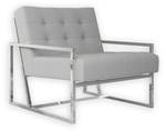 Loungesessel Chicago Grau - Silber - Silber