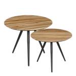 Table d'appoint Jailey (Lot de 2) Noir - Marron