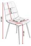 Esszimmerstühle Square (4er-Set) Grau - Holzwerkstoff - 46 x 86 x 46 cm