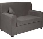 2-Sitzer festes Sofa  Dpasteu Weiß - Holz teilmassiv - 73 x 85 x 125 cm