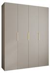 Drehtürenschrank Como 4 Beige - Gold - 190 x 40 cm