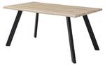 Table VEYA Beige - Bois manufacturé - 90 x 76 x 160 cm