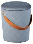 Hocker Narus Grau - Textil - 30 x 38 x 30 cm