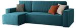 Ecksofa MARIS Stoff Swing Marineblau - Ecke davorstehend links