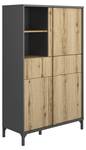 Vitrinenschrank Esteban Beige - Holzwerkstoff - 41 x 153 x 94 cm