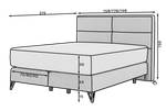 Boxspringbett CANDORIS Silber - Breite: 178 cm