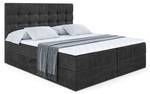 Boxspringbett BERO Schwarz - 180 x 110 cm - H3