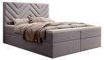 Boxspringbett CHEVRON mit Bettkasten Graubraun - Breite: 120 cm - H2