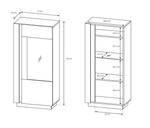 Armoire vitrine ARCO 72 LED Blanc