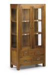 VITRINE AUS HOLZ BRAUN 70 x 35 x 135 Braun - Holz teilmassiv - 70 x 135 x 35 cm