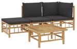 Garten-Lounge-Set 3028492-1 (4-teilig) Grau - Bambus - 69 x 65 x 69 cm