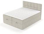 Boxspringbett Shay Beige - Grau - Breite: 140 cm