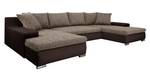 Ecksofa Boca U Form Dunkelbraun - Breite: 150 cm