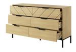 Commode VERSO 6S Beige - Blanc - Bois manufacturé - Matière plastique - 138 x 82 x 40 cm