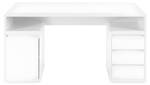 Bureau traditionnel SERGUEI Blanc - Bois manufacturé - 60 x 76 x 140 cm