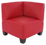 Modular 4-Sitzer Moncalieri Rot - Kunstleder - 258 x 76 x 72 cm